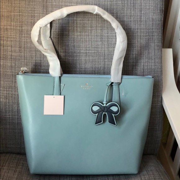 $3.99 SHIPPING Kate Spade Cassy Tote Bag Frosted Spearmint - Picture 6 of 13